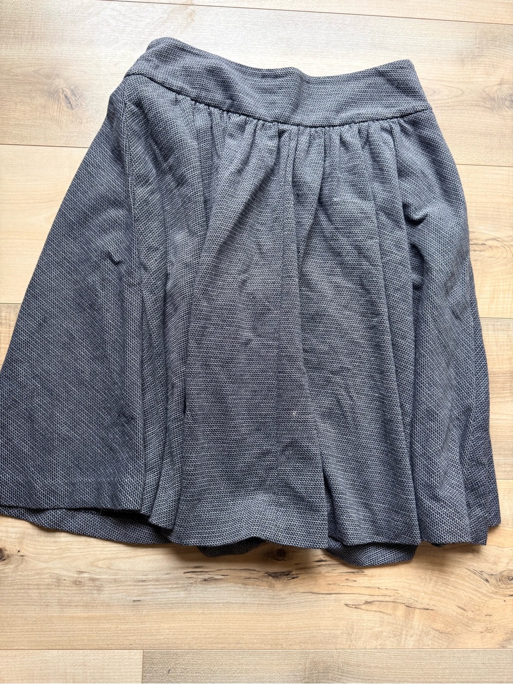Banana Republic Gray Textured Circle Skirt